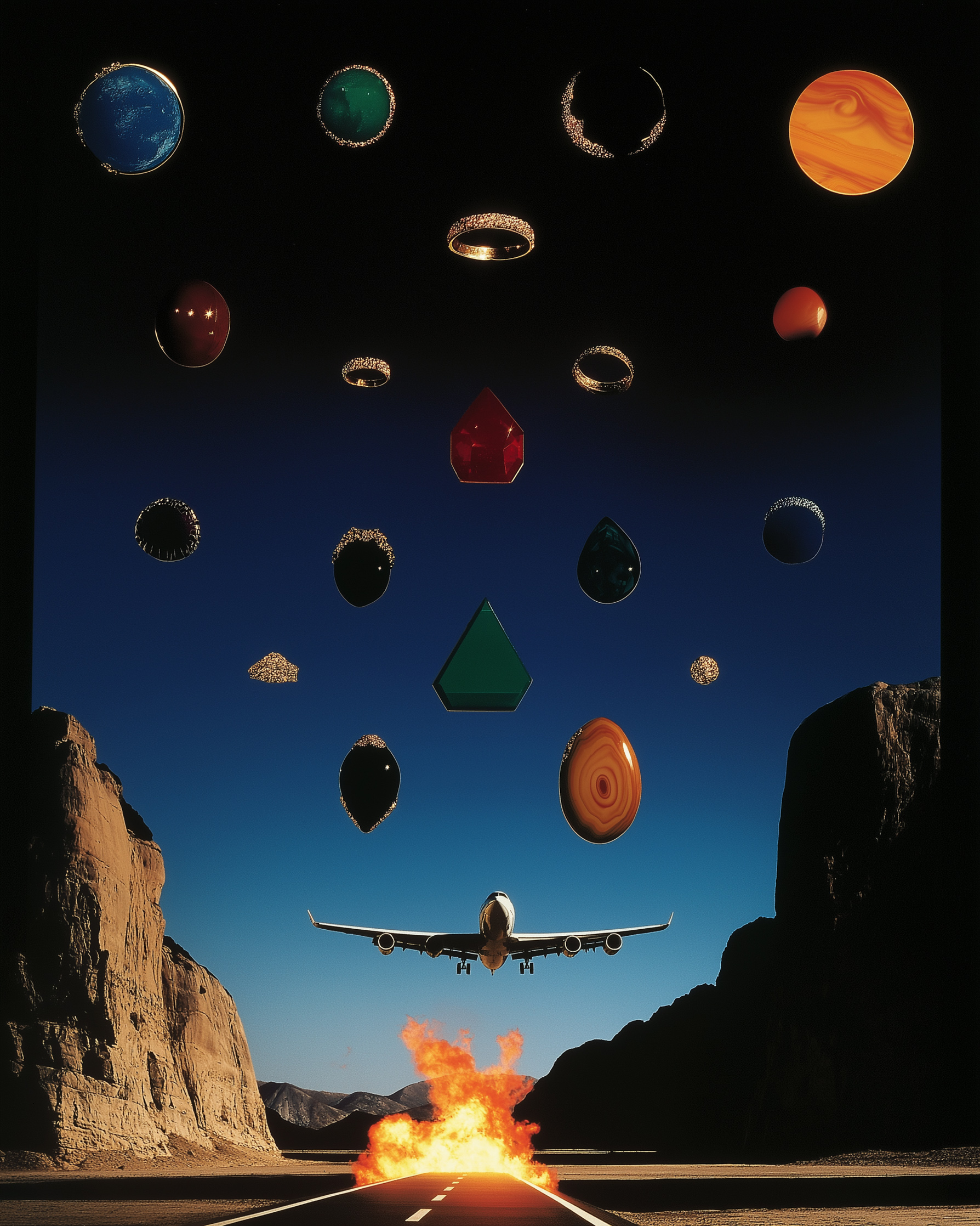 Gem City mixed media series by Neave Bozorgi